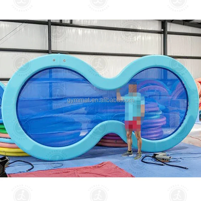 2026 Inflatable Round Floating Raft Water Hammock With Mesh Net Center for Recreation Leisure Work and Utility.