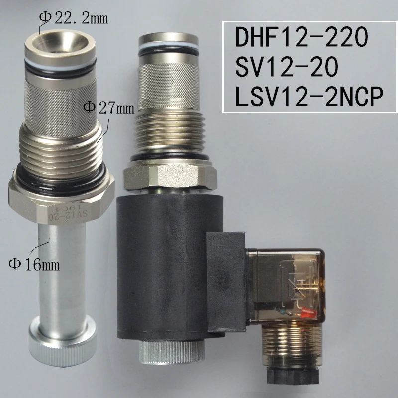 Two-position Two Normally Closed Threaded Cartridge Solenoid Hydraulic Valve DHF12-220 SV12-20 LSV12-2NCP