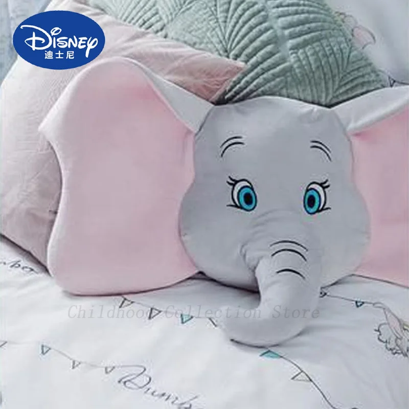 Kawaii Disney Dumbo Lovely Elephant Stuffed Plush Cushion Pillow Soft Cartoon Dumbo Head Plush Toys Christmas Gifts For Children