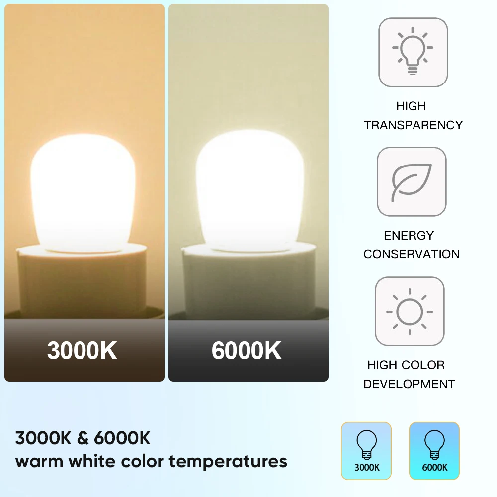 Mini Frigorífico Lâmpada LED, Regulável, Tubo de vidro leitoso, Lâmpada Chandelier, Substituir Halogon, Indoor, 3W, E14, 220V, 3000K, 6000K