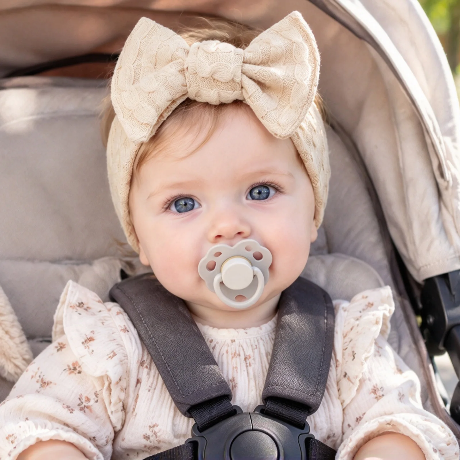 3 PCS, Cable Knit Baby Knot Bow Headband Soft Ear Warmer Knitted Fabric Turban Headwrap For Infant Newborn Hair Accessories