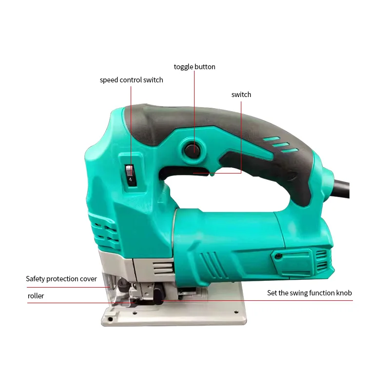 Industrial grade 550W curve saw pure copper motor convenient 4-speed knife  lifting design Handheld home wooden board chainsaw