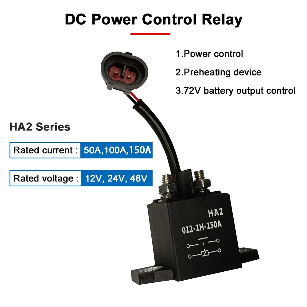 50A 100A 150A  DC Power Relay 12V 24V 48V Fan heater Air Conditioner Starting  Device Use For Light truck Battery Output