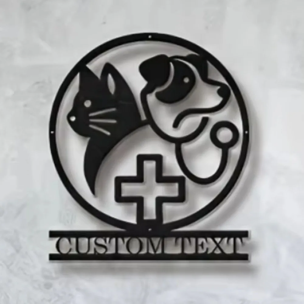 

Charming Unique Personalized Veterinary Wall Plaque. Metal, Ideal for Pet Clinics. Grad & Back - to - School Decor.