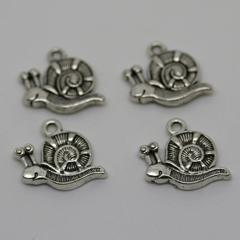 10PCS Alloy Snail Charm Animal Pendants Charms DIY Jewelry Making Accessory for Necklace Bracelet ( Silver)