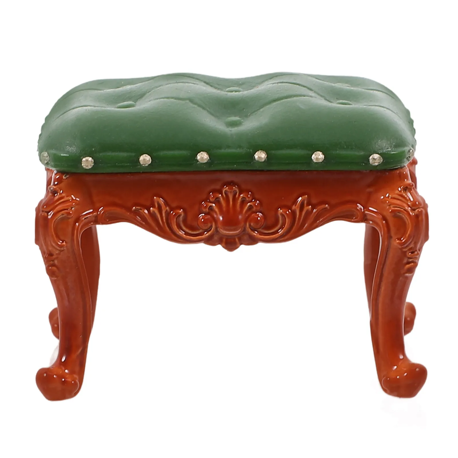 

Miniature Stool Vintage Style Exquisite PVC Mini Furniture for Mini House Decoration Bedroom Adorn Ornament Miniature Stool