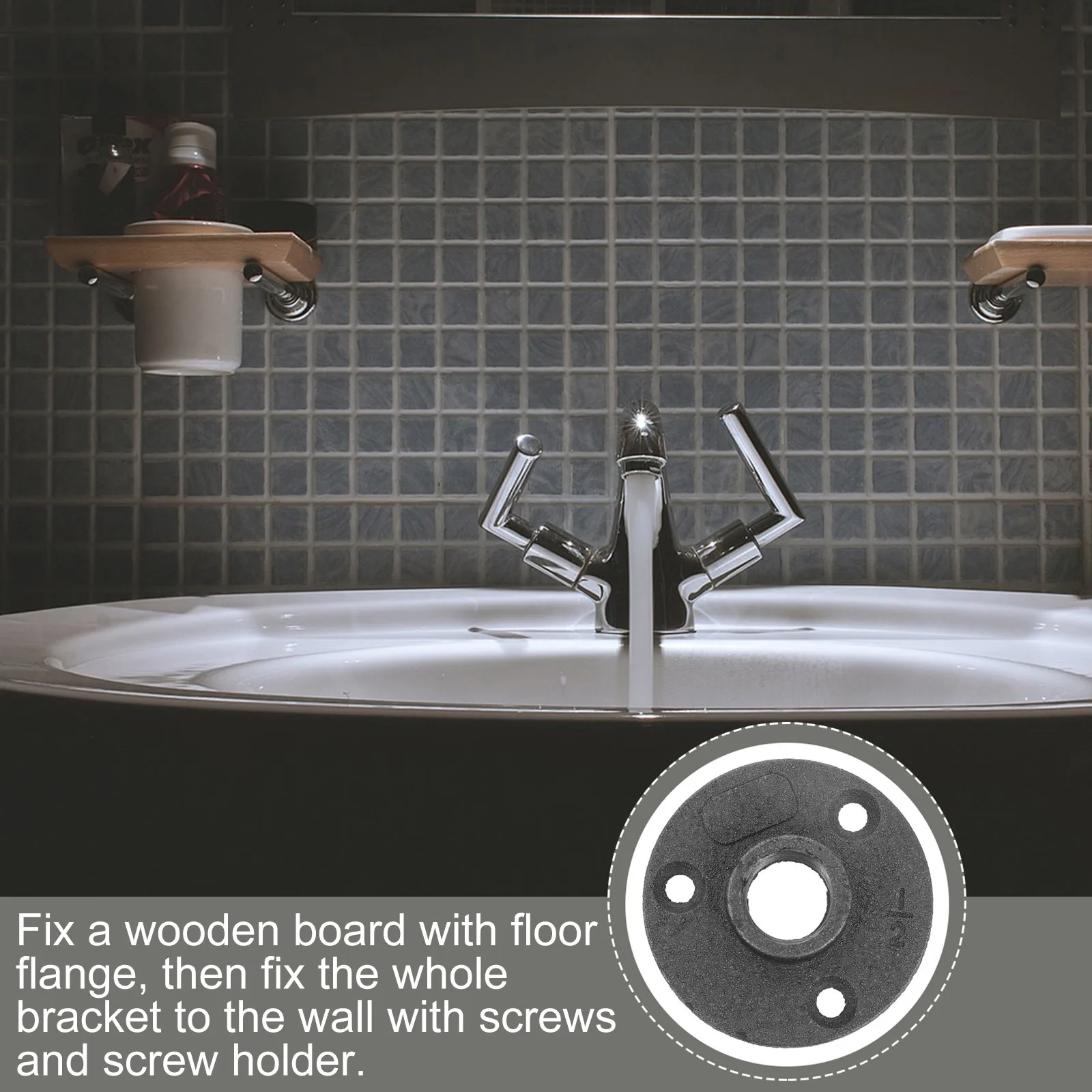 

10 шт. напольный фланец, фитинги из ковкого железа, ретро фланцевые пластины для мебели, стеллажи, декор, промышленные трубы, ножки, кронштейн для кухни