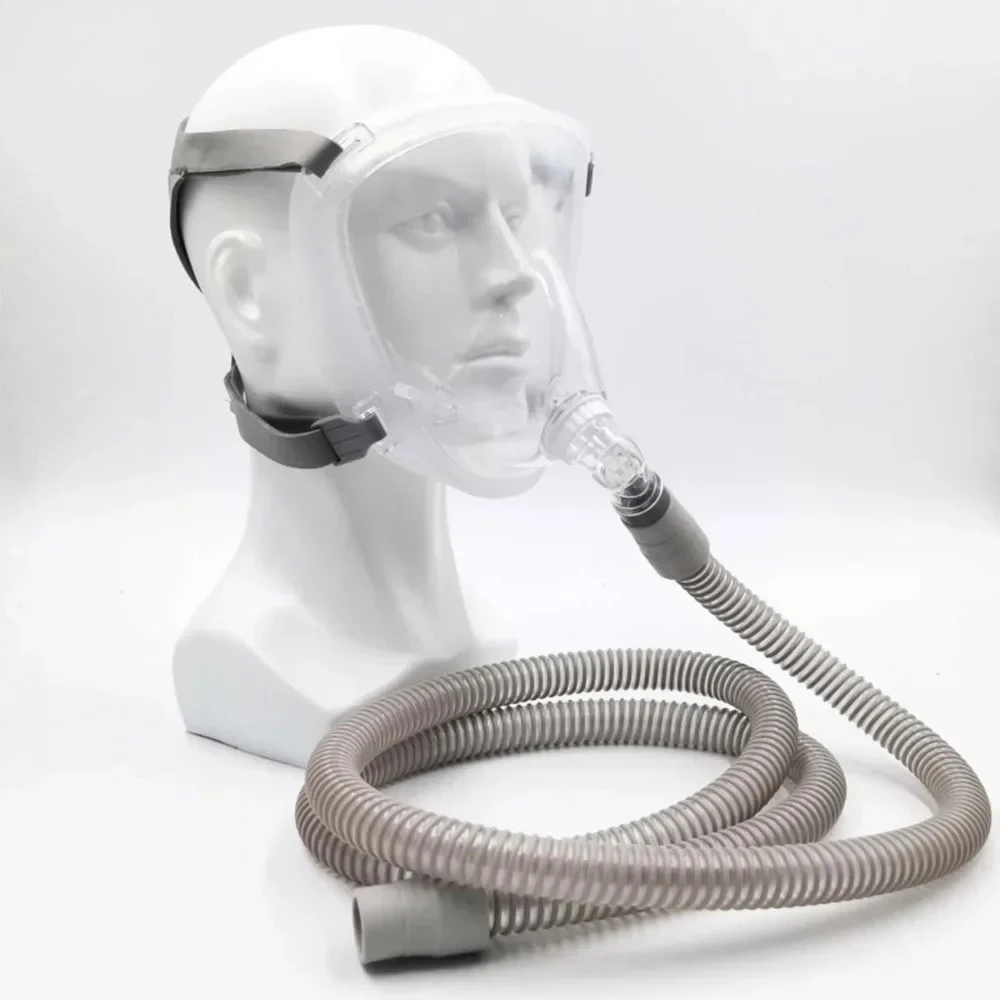 オリジナルcpapフルフェイスマスク＆ヘッドギア、ほとんどの自動cpap-bipapマシン対応、apapマスク、快適性向上、いびき防止、睡眠時無呼吸症候群緩和