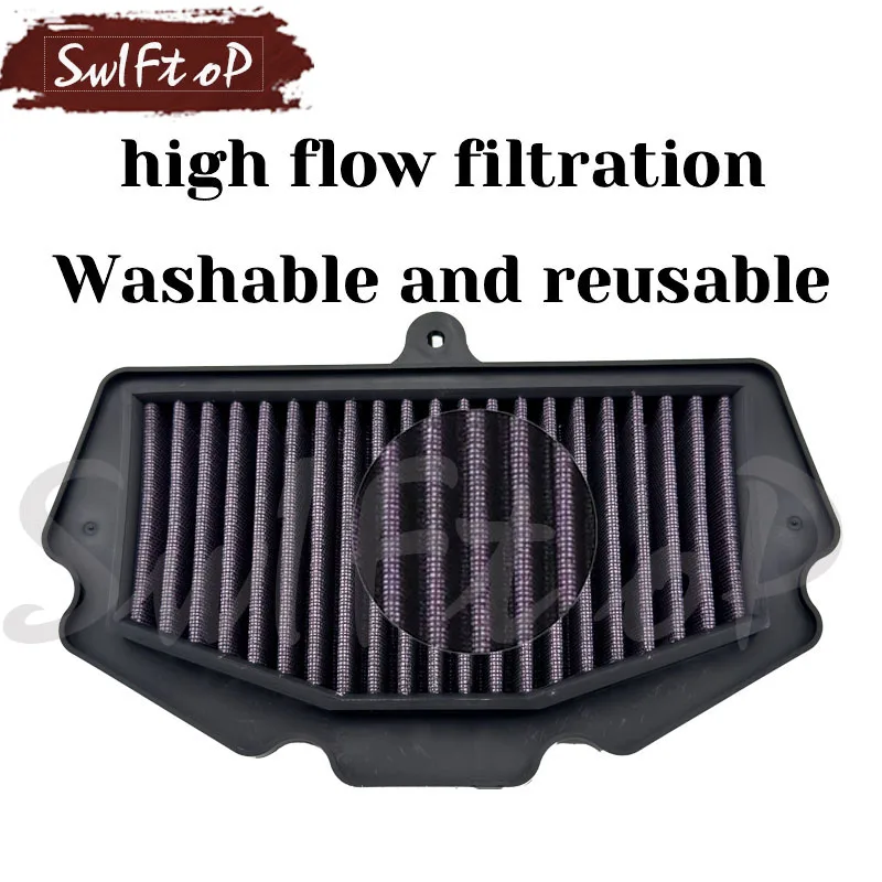 Motorcycle Air Filter Cleaner Intake Fit for 2024 Kawasaki Ninja 400 500 Z400 Z500 Ninja 7 Hybrid ZX-4R ZX-4RR Z 7 Hybrid