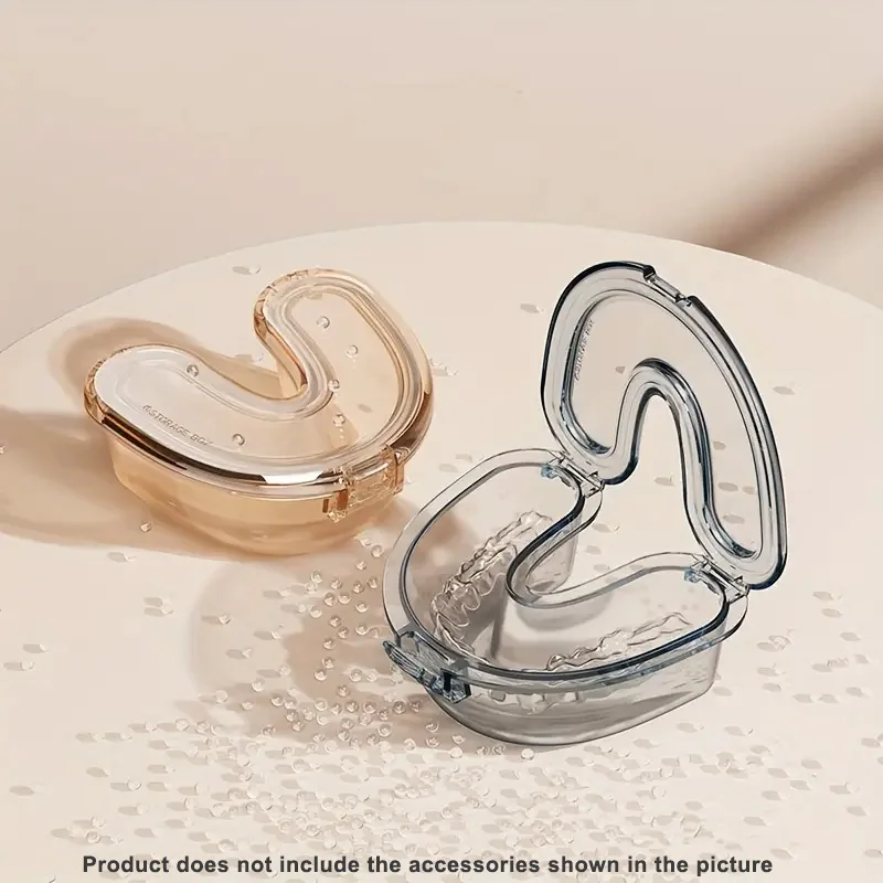 قطعة واحدة من صندوق تخزين الأسنان والمثبت على شكل حرف U، حاوية تمرغ الأقواس لتقويم الأسنان مع كوب دعامة للتنظيف