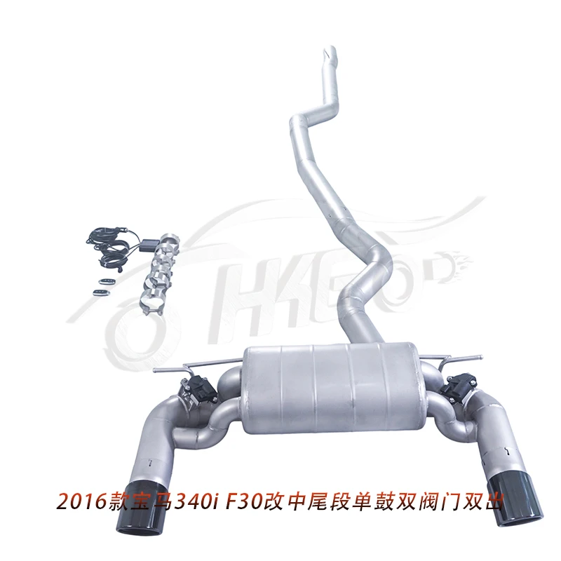 

For the 2013-2018 BMW 340i B58 F30 3.0T car catback 304 stainless steel exhaust pipe muffler 3-inch pipe design