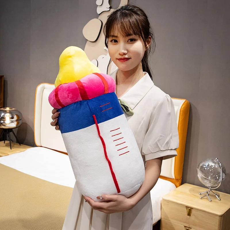 

25-60CM Kawaii Cartoon Simulation Anime Bottle Filling Plush Toy Pillow Children's Cute Bottle Handmade Doll Gift