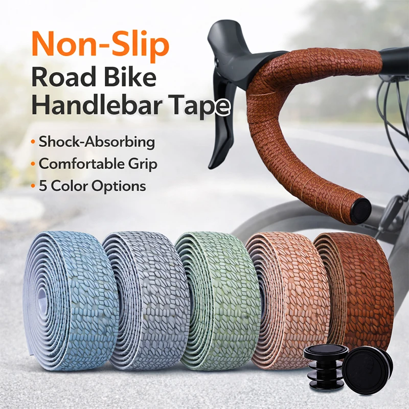 

Bicycle Handlebar Tapes PU/EVA Anti-Slip Shock Waterproof Road Bicycle Handlebar Tape Cycling Drop Bar Straps Bike Accessories