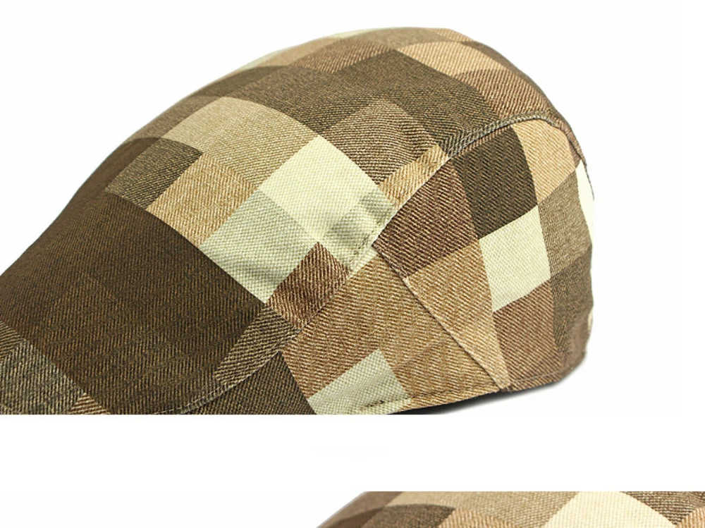 HT5062 Baskenmützen 2026 Frühling Herbst Kappen für Herren Damen Künstler Maler Baskenmütze Herren Damen Ivy Flat Cap Verstellbare Karierte Baskenmütze – Detail 4