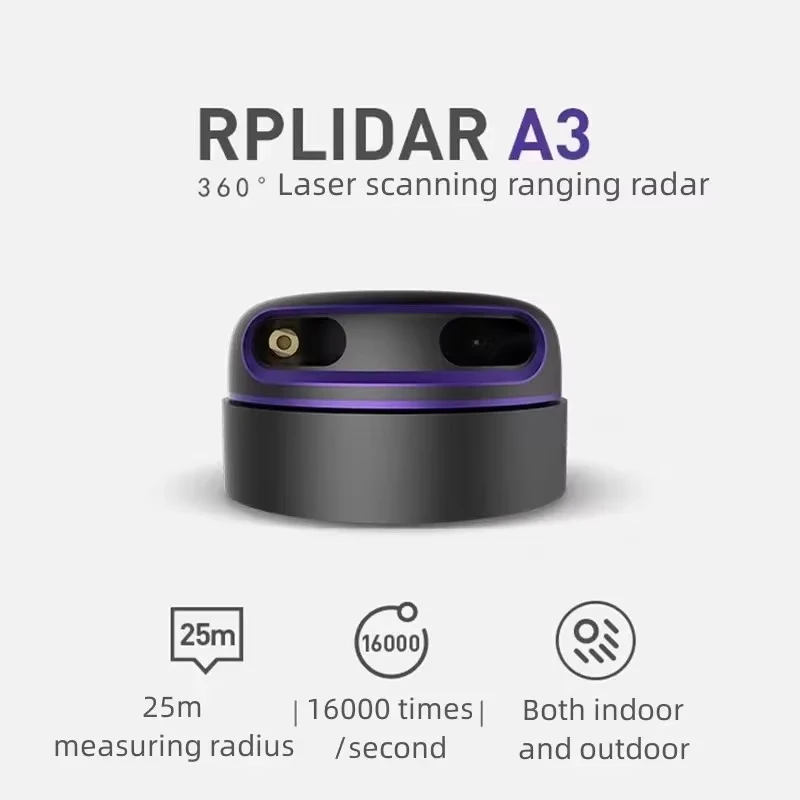 Slamtec RPLiDAR A3 2D 360 degree 25meters A3M1 scanning radius lidar sensor obstacle avoidance and navigation Screen interaction