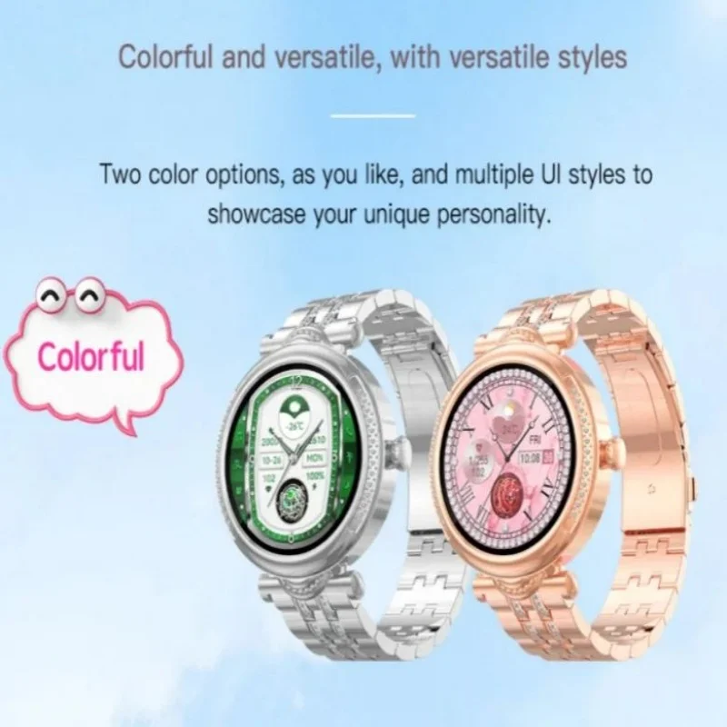 Fashion Ladies Smartwatch Dial Call Social APP Message Reminder Sports Smart Watchse Waterproof Music Fitness Tracker Gift Women