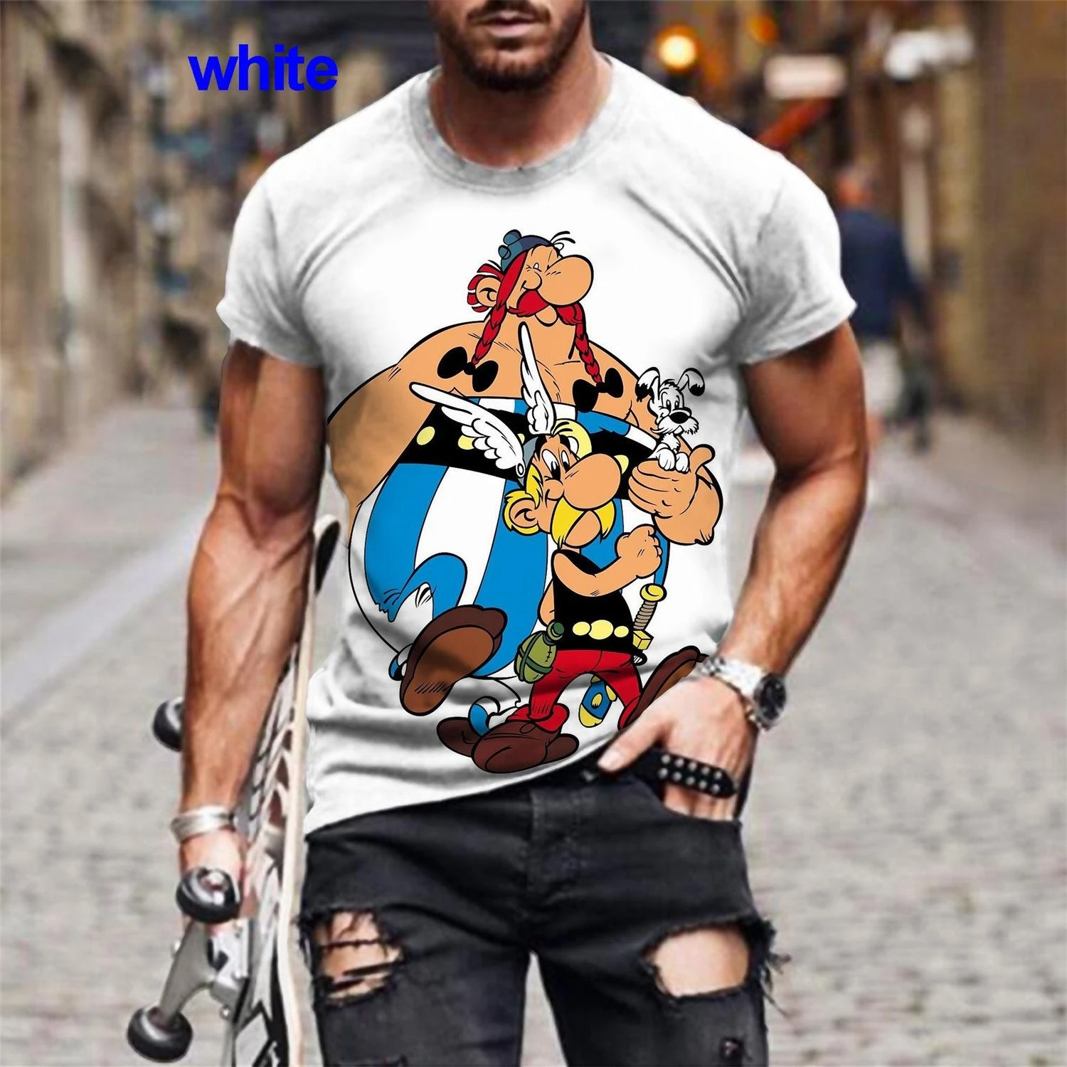 Camiseta con estampado 3D de dibujos animados para hombre y mujer, camiseta informal de manga corta, talla grande 100-6XL, gran oferta, novedad de