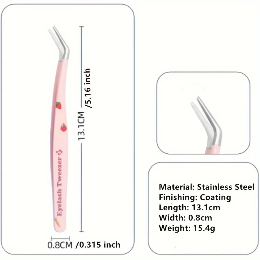 7pcs/set Premium Colored Lash Tweezers For Volume Classic Easy Fan Eyelash Extension Tweezers Professional High Precision Eyelas