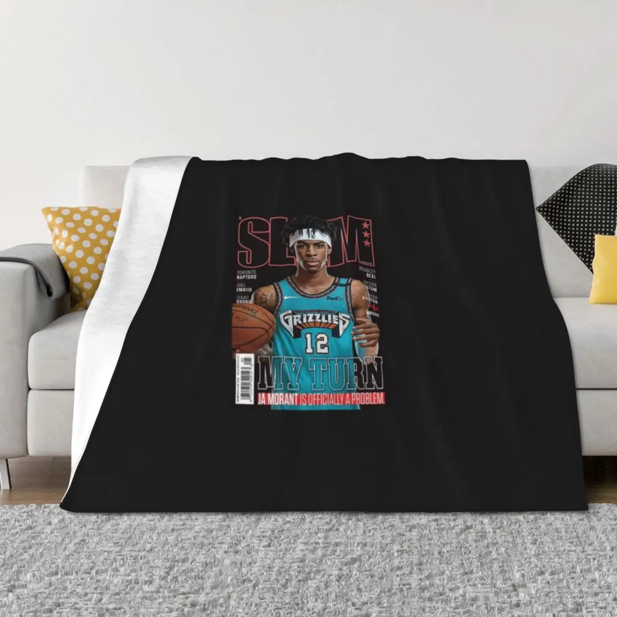 

Ja Morant slam Classic T-Shirt Throw Blanket Heavy Flannel Blankets For Sofas Luxury St Blankets