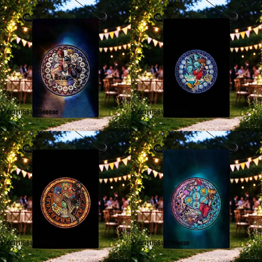 For Terra Sora Kingdom Hearts Garden Flag Custom Outdoor Home Advertising Cloth Decoration Yard Banner Flags