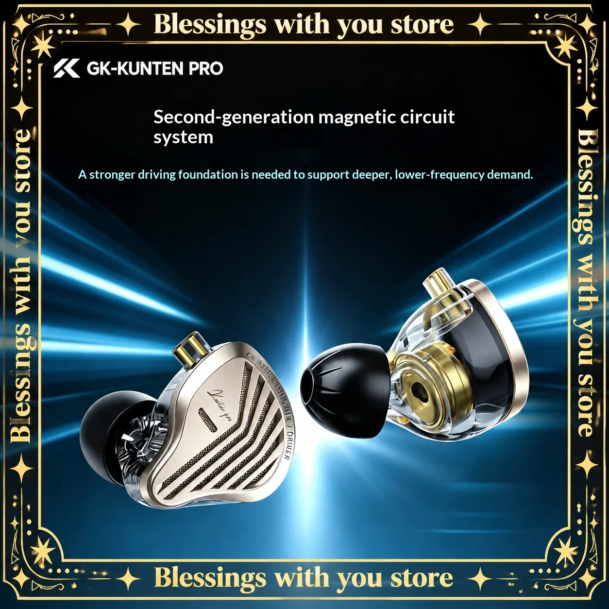 Genuine GK KUNTEN PRO HiFi In Ear Earphone Second Generation Dynamic Driver Long Stroke Bass Wired Headset For Music Audiophile
