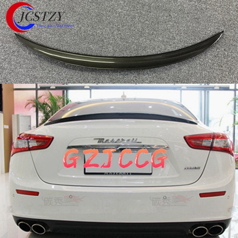 For Maserati Ghibli Carbon Fiber Rear Spoiler Trunk Wing Wald Style 2014 2015 2016 2017- UP