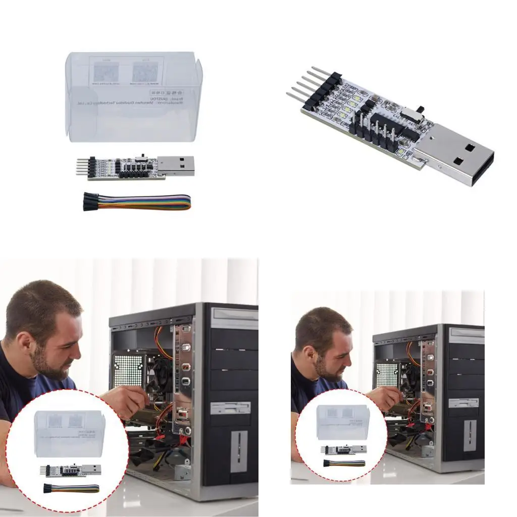 

652F CH343G Fast speed 115200bps USB TTLs Adapter Module Builts In Over Voltages Short Circuit ESD Protections