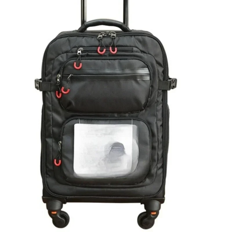 Tie rod backpack backpack, shoulder travel bag, light with tie rod with wheels, back and pull suitcase.