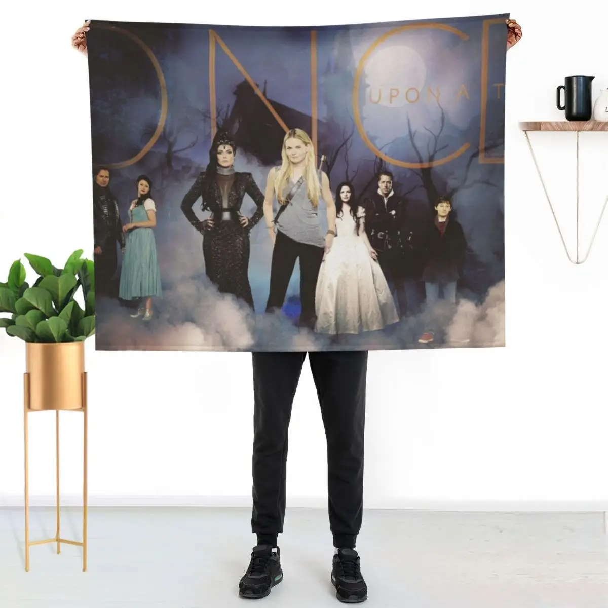 Once Upon A Time Throw Blanket Soft Solid Color Blanket for Couch Bed