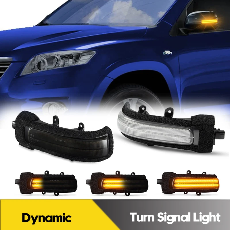 

2Pcs LED Dynamic Side Mirror Lights Turn Singal Lamps For Toyota RAV4 4Runner Sienna Tocama Highlander Noah Car Accessories