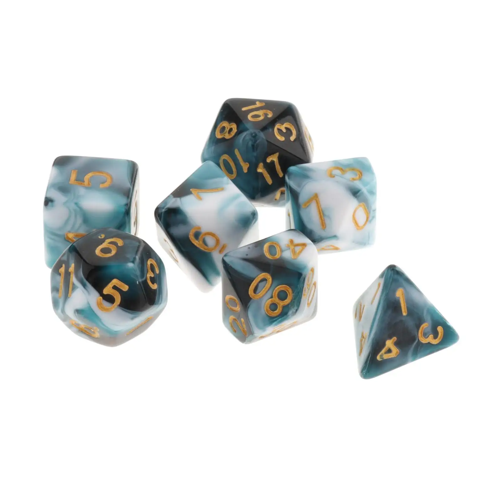 

Набор акриловых многогранных кубиков (7 шт.), разноцветные аксессуары для настольных и ролевых игр, а также для казино