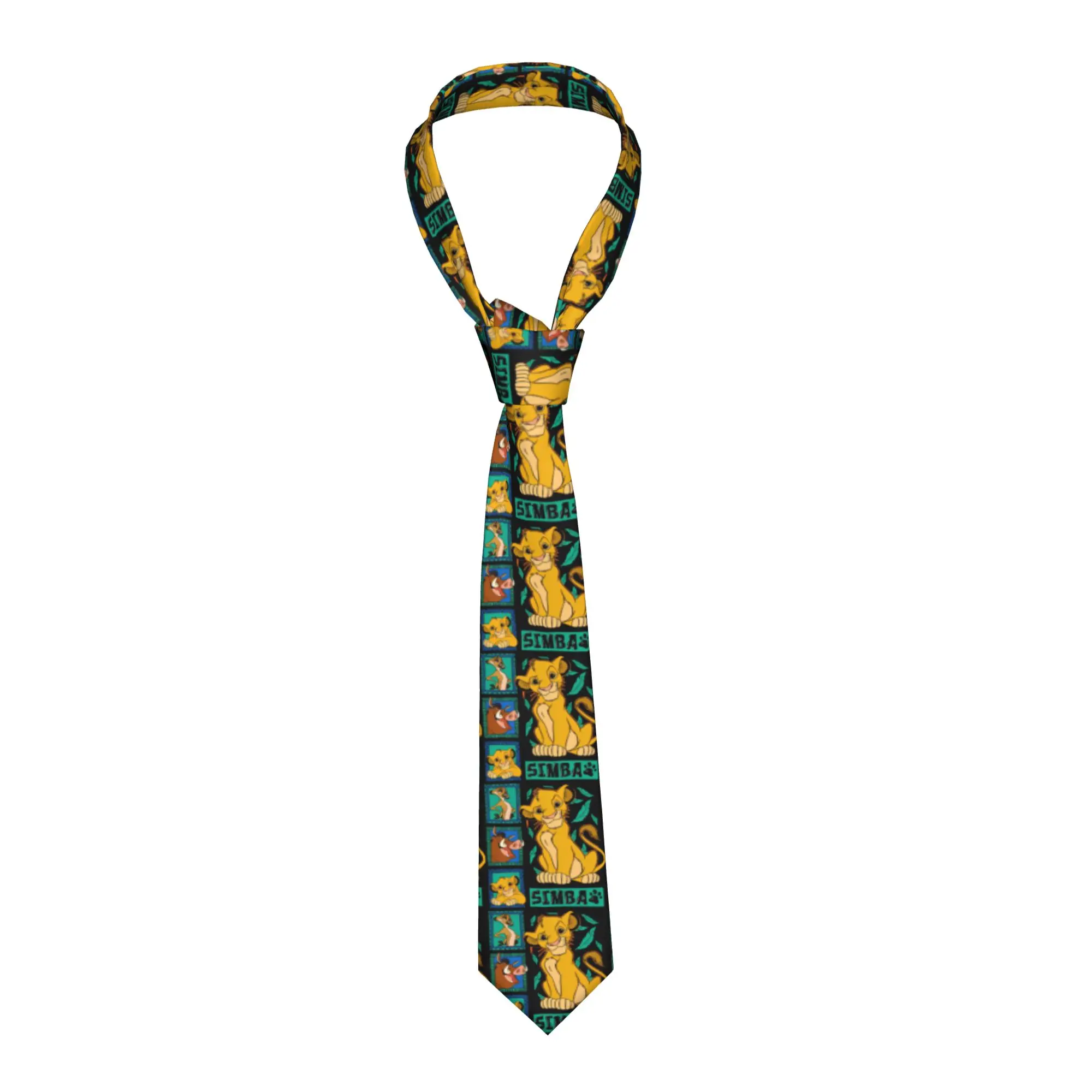 Neckties LionKings Simba Friends Men Silk Polyester 8 cm Narrow Neck Ties  for Mens Accessories Cravat Wedding Accessories Gift
