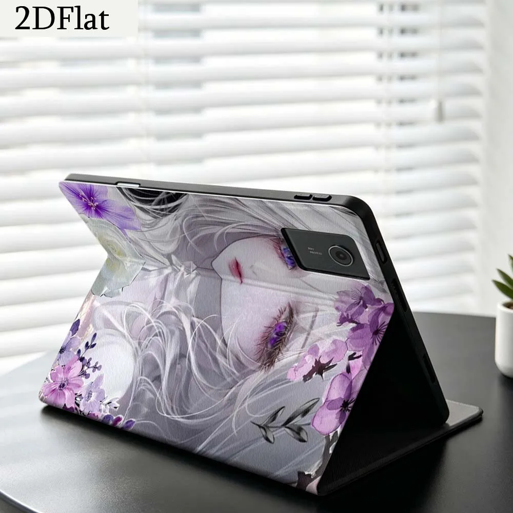 Cartoon Silver Hair Girl For Lenovo Xiaoxin Pad Pro Tab K11 K10 Y900 3rd Y700 P11 P12 11.5 12.7 8.8 Inch Tablet Case Gift