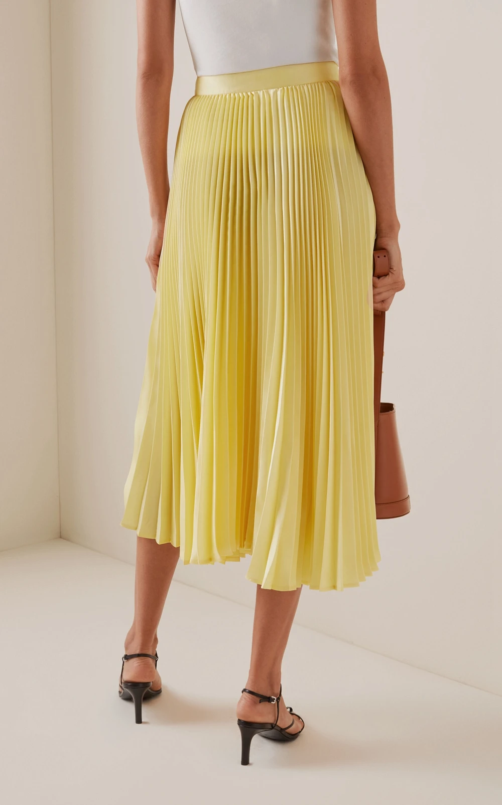 Elegant A-Line Pleated Chiffon Midi Skirt High Waist Pastel Gradient Summer Fashion Trend – Lightweight Women’s Casual Chic