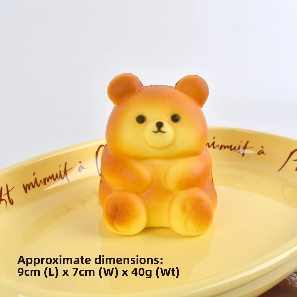 Handmade Slow Rebound Toy Slow Rising Soft Moist Texture Cartoon Bear Squeeze Toy Imitation Cake Realistic Bread Mold Fidget Toy