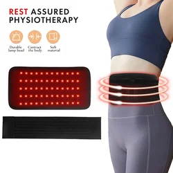 60 LEDs Red＆Infrared Light Therapy Belt for Pain Relief 850nm 660nm Burn Fat Wrap Slimming Machine Back Waist Heat Pad Full Body