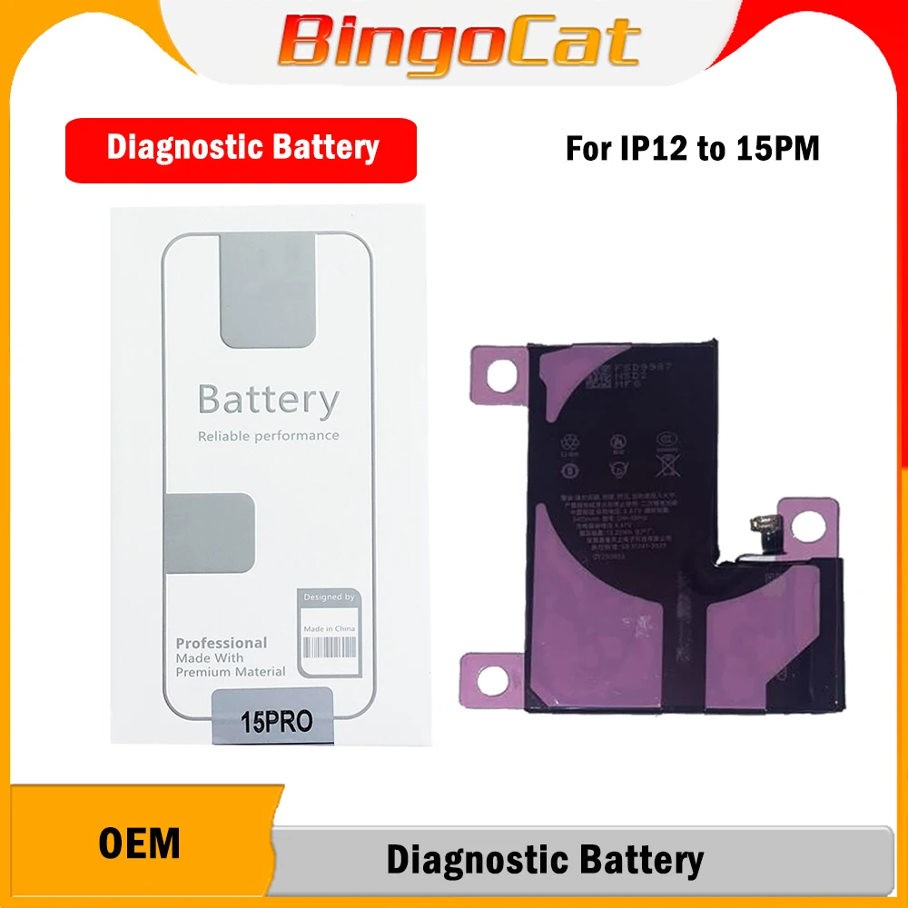 

5PCS Diagnostic Battery For iPhone 12 13 14 15 Plus Pro Max Run Diagnose Show Genuine Part No Pop Up Error Message Replacement