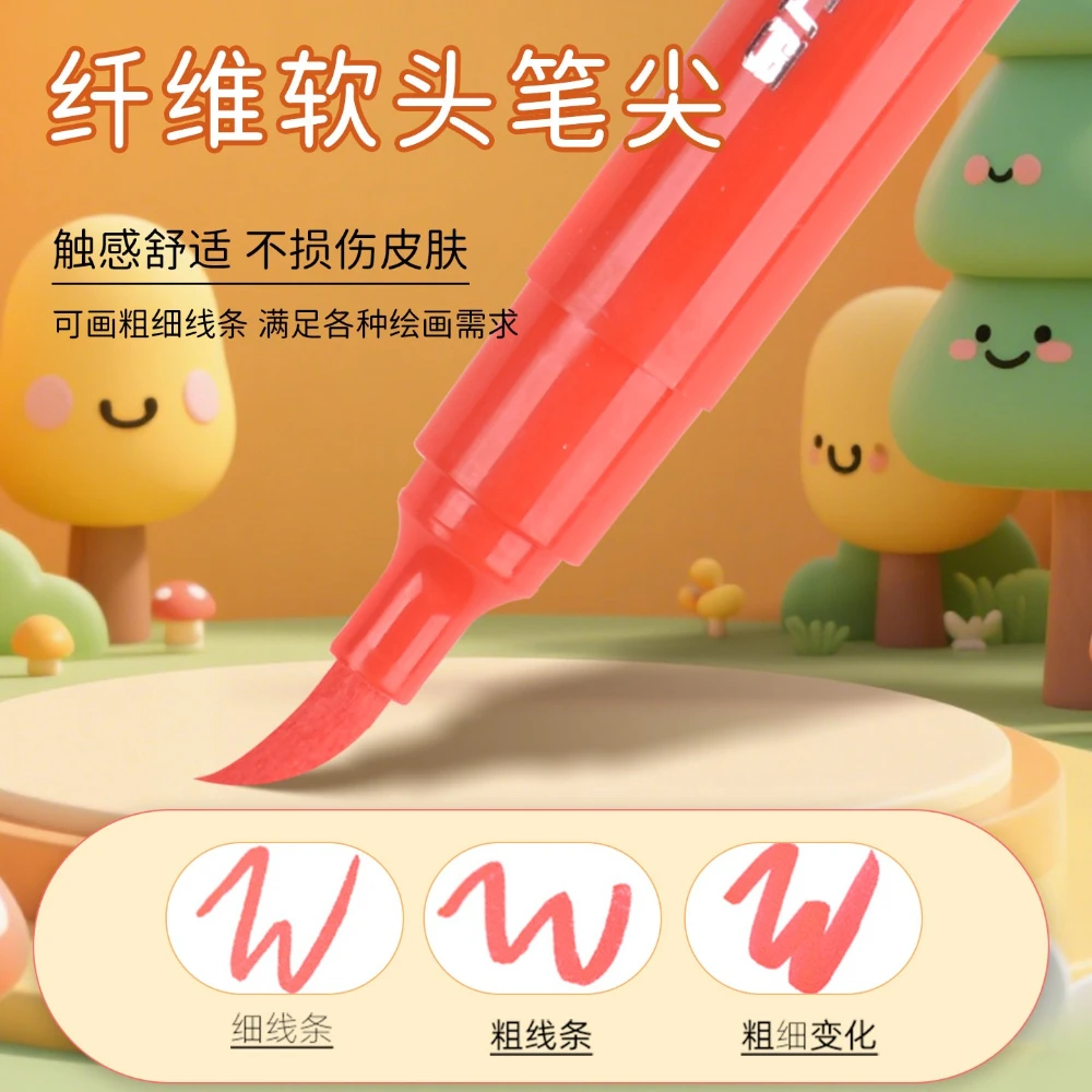 8pcs Washable Body Markers For Skin Face Painting Non-Toxic Water Based Tattoo Drawing Pen Kit For Kids Party Cosplay Makeup Art