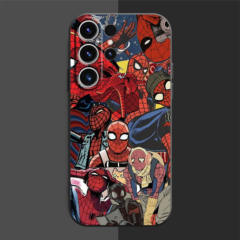 Silicone Phone Case for Samsung Galaxy S10e S21 Ultra 5G S10 S23 24 S9 S22 Plus S8 S7 S20 FE Marvel Spiderman Art Cool Cover