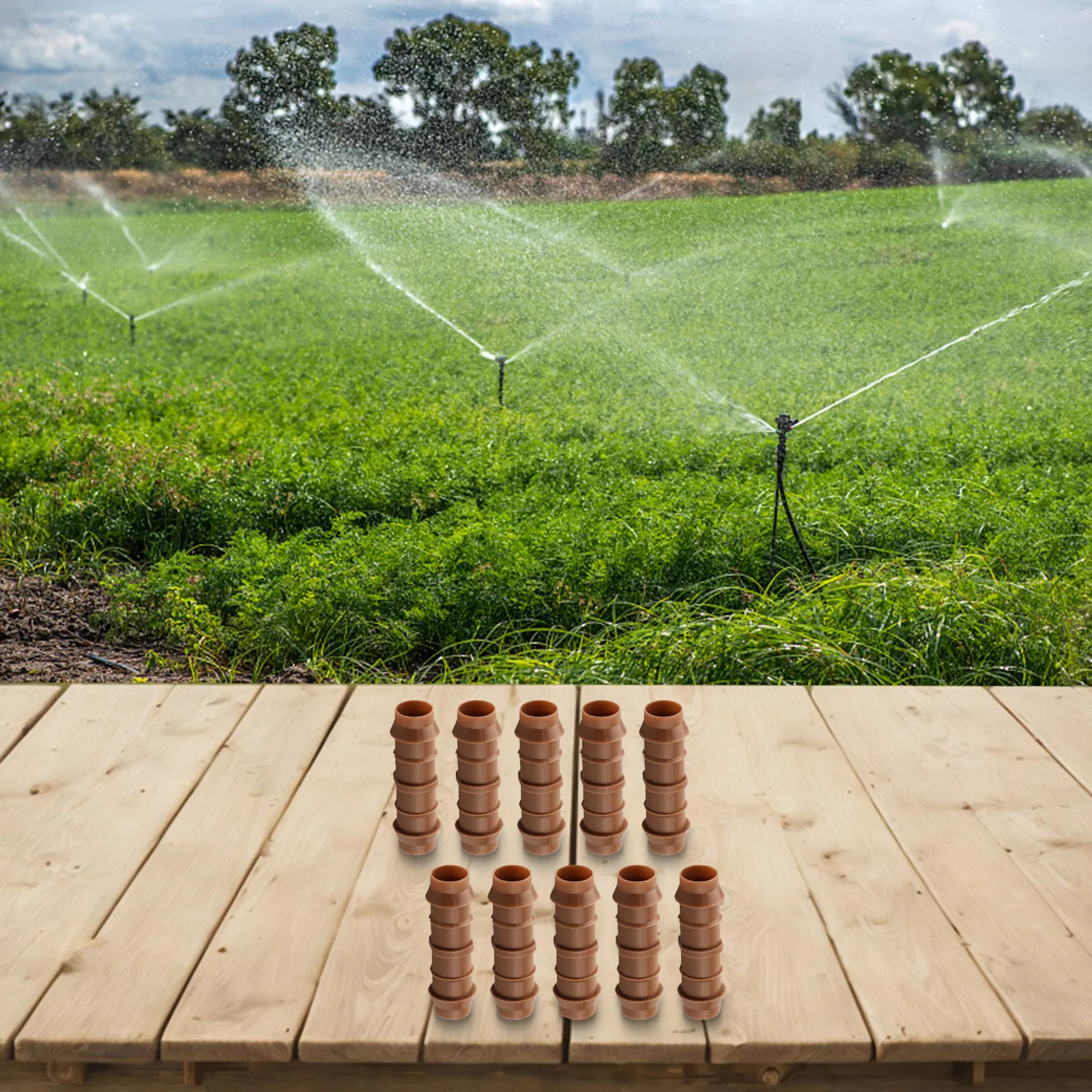 10 Pieces 12 inch Drip Line Coupling Connectors Barbed for 1/2 inch Irrigation Tubing Suitable for Multiple Watering Uses