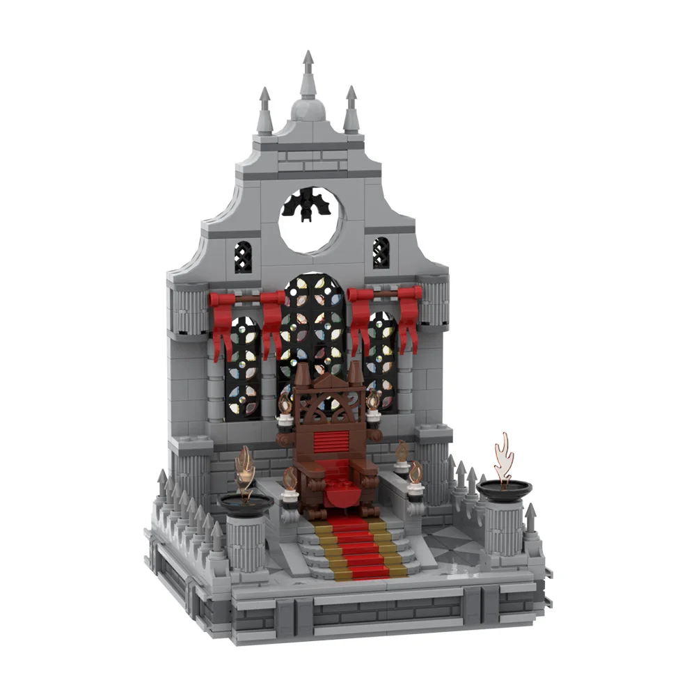 MOC Strahd's Throne Room Building Blocks Model Medieval Royal Palace Royal Throne Bricks DIY Assembly Toys Kids Birthday Gifts