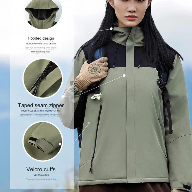 Chaqueta Softshell con logotipo personalizado para hombre, cortavientos con capucha, chaquetas ligeras impermeables para senderismo, pareja, top para mujer C7716