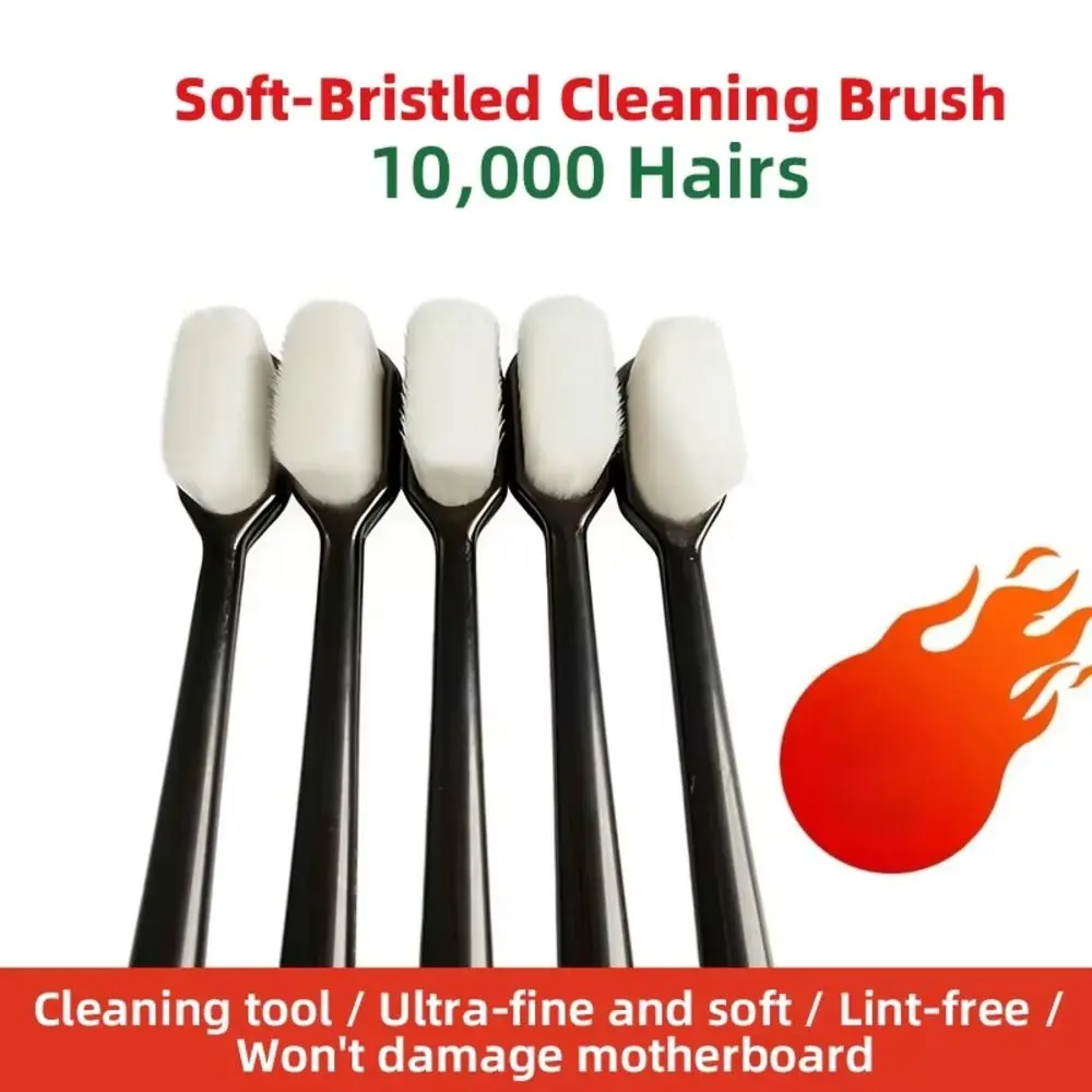 1/3/5Pcs 18cm Anti Static Fiber Brush Synthetic Fiber Soft Bristle Motherboard Cleaning Brush Lint Free Plastic