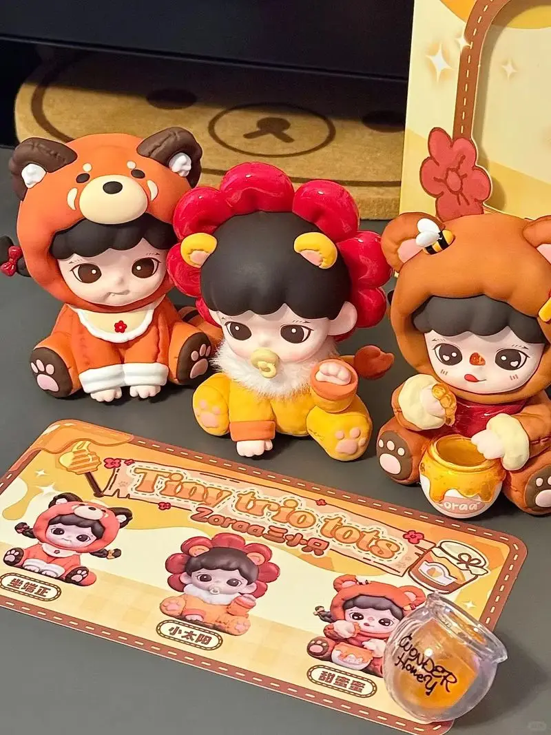 Genuíno tnt bebê zreas fofura é justiça série caixa cega kawaii estatuetas colecionáveis ornamento de mesa brinquedo presente