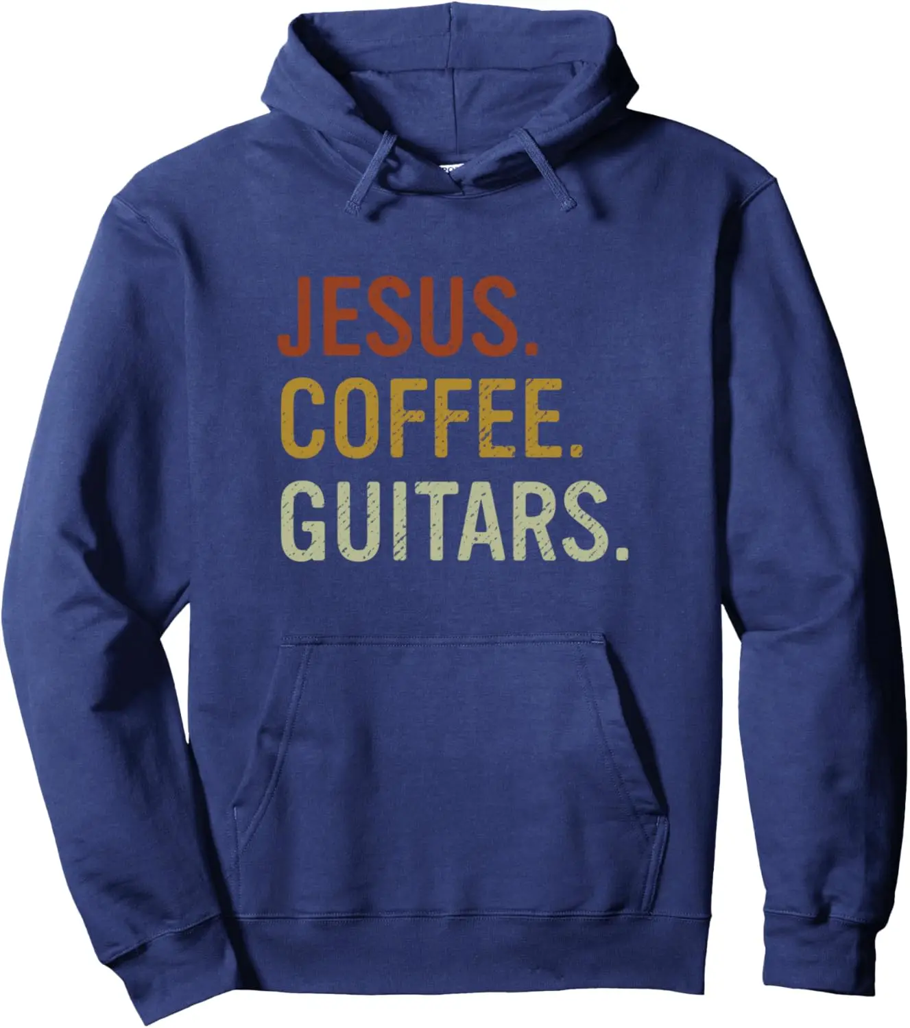 Jesus Coffee Guitars Funny Christian Guitar Worship Pullover Hoodie Print Original Design Gifts Sweatshirt Women Men Clothing