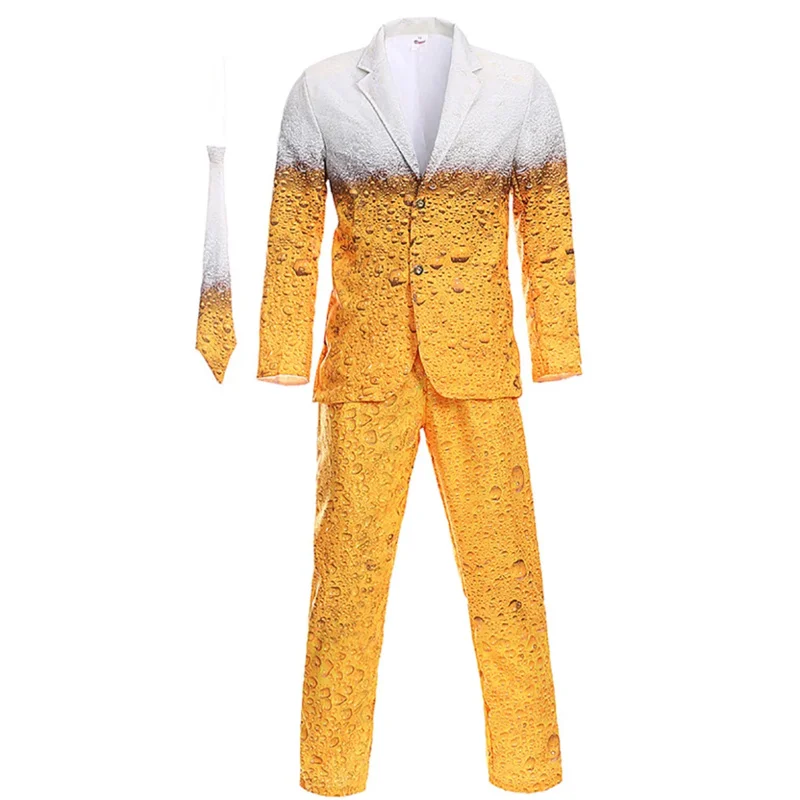 

ss13Мужской костюм Октоберфеста, костюм для взрослых, баварское пиво, платье для косплея, необычная желтая карнавальная вечеринка, фантазия, одежда для ролевых игр на Хэллоуин