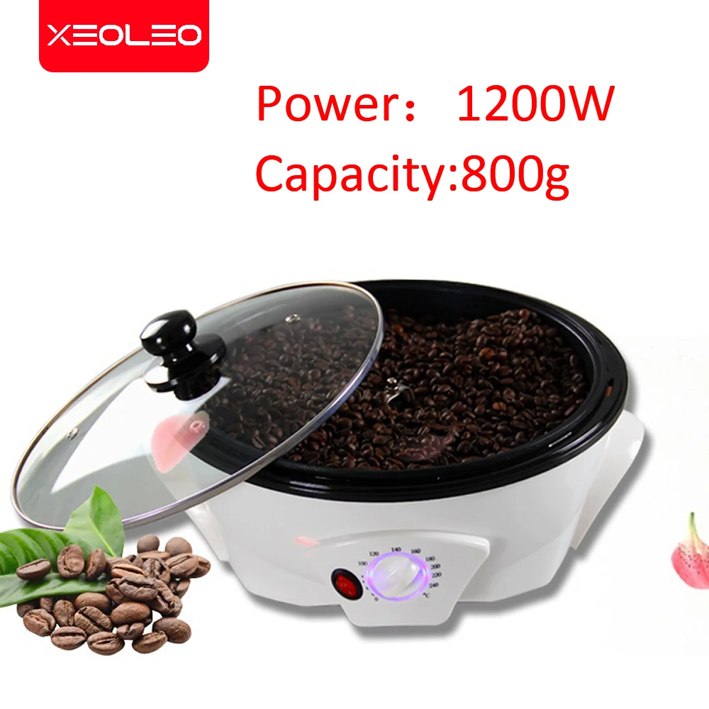 XEOLEO 800g Electric Coffee roaster Automatic Coffee Bean Baker 1200W Coffee baking machine suitable for Peanut Bean Roaster