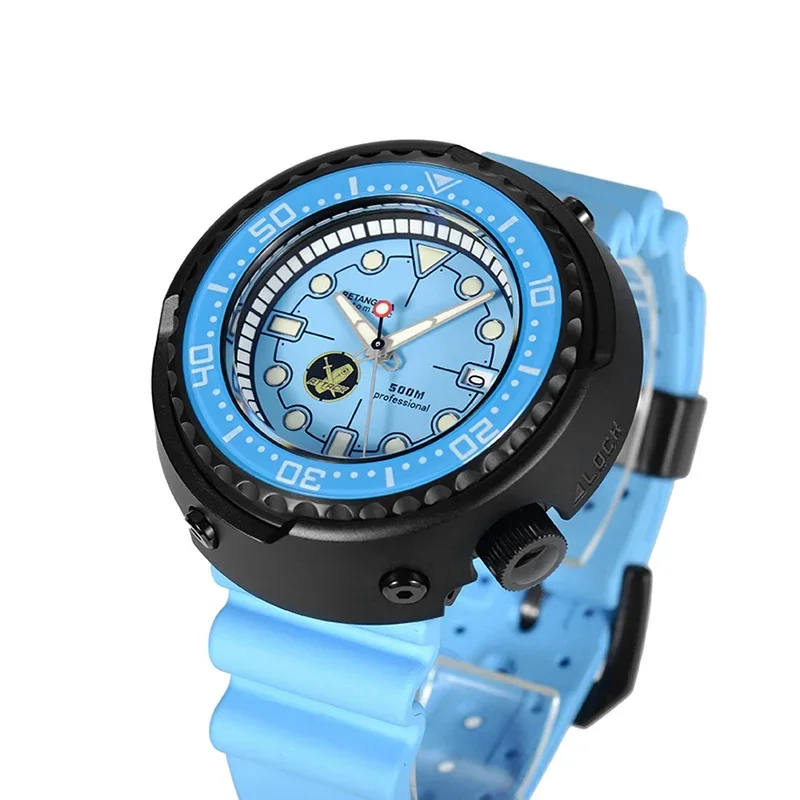 RDUNAE 500M reloj de buceo aleación de titanio bisel de zafiro NH35 mecánico automático C3 luminoso R1ZK-II 52mm reloj de pulsera clásico para hombres