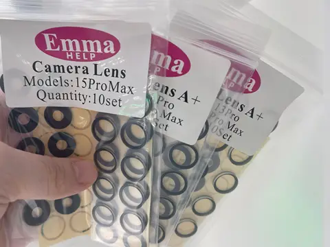 10 zestawów naklejek na tylny aparat fotograficzny do iPhone'a 13 15 Plus 14 12 11 ProMax XS 7 8 Osłona tylnego aparatu fotograficznego