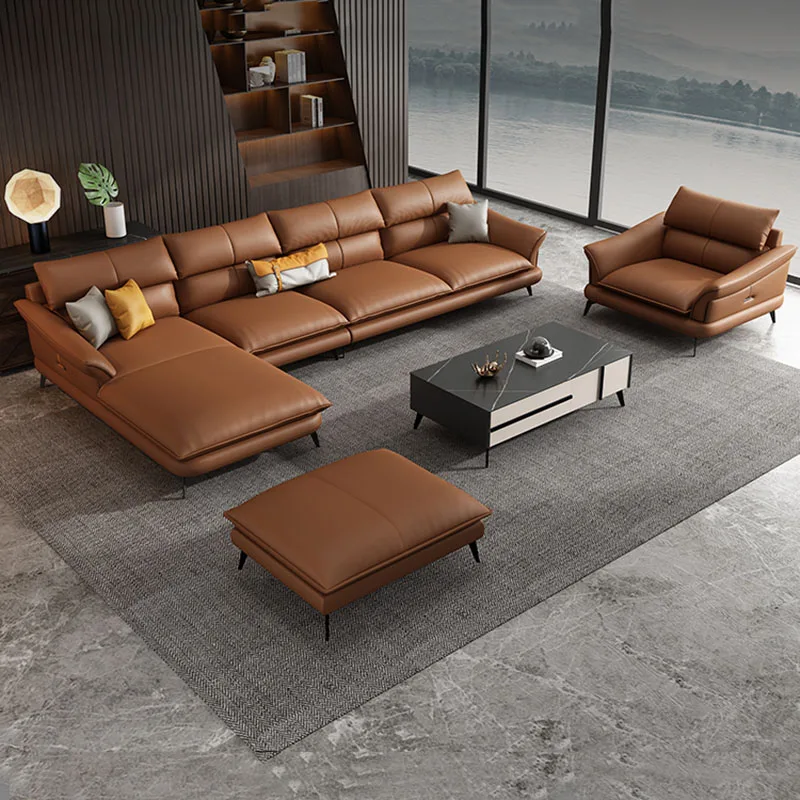 

Minimalista Italian Style Living Room Sofas Luxury Reception L Shape Funda Sofa Relax Multifunctional Canape Salon Furniture